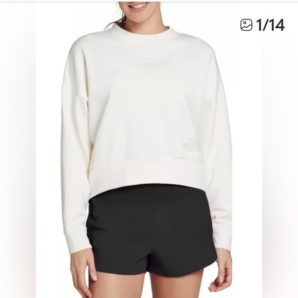 The North Face Tops - North Face Crop Horizon Performance Crew Sweatshirt. Gardenia White. Size M